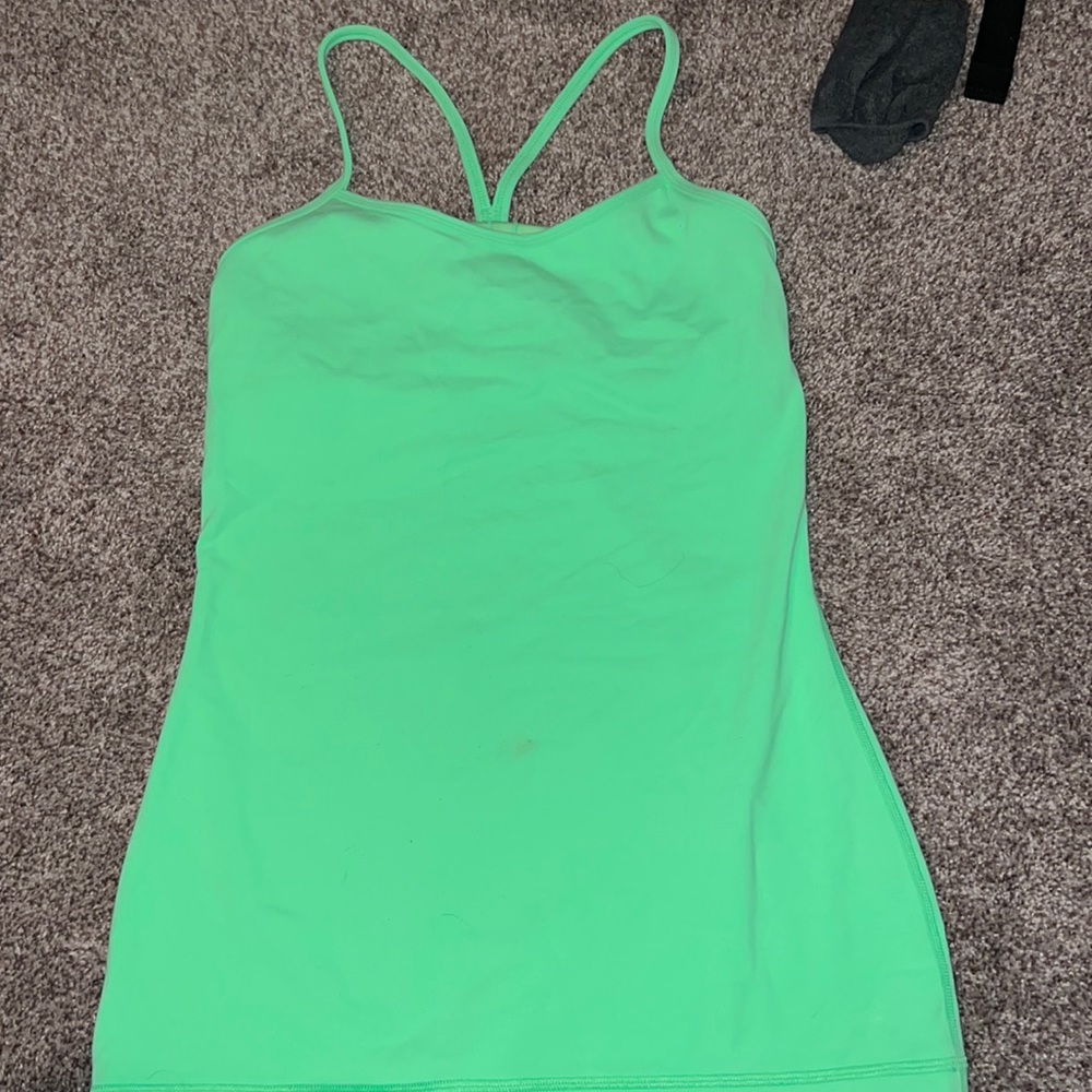 neon green lululemon tank top